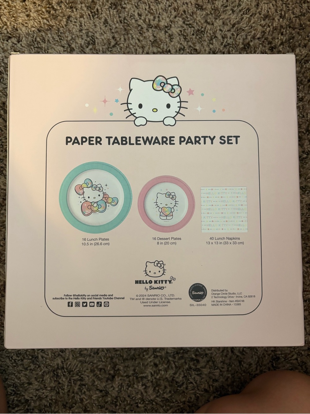 Hello Kitty Paper Tableware Party Set - Picture 2 of 2